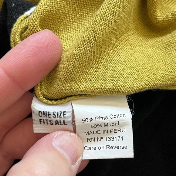 PLANET BY LAUREN G PIMA COTTON/MODAL SWEATER ONE SIZE MODERN CHIC COLOR BLOCK - Picture 4 of 7